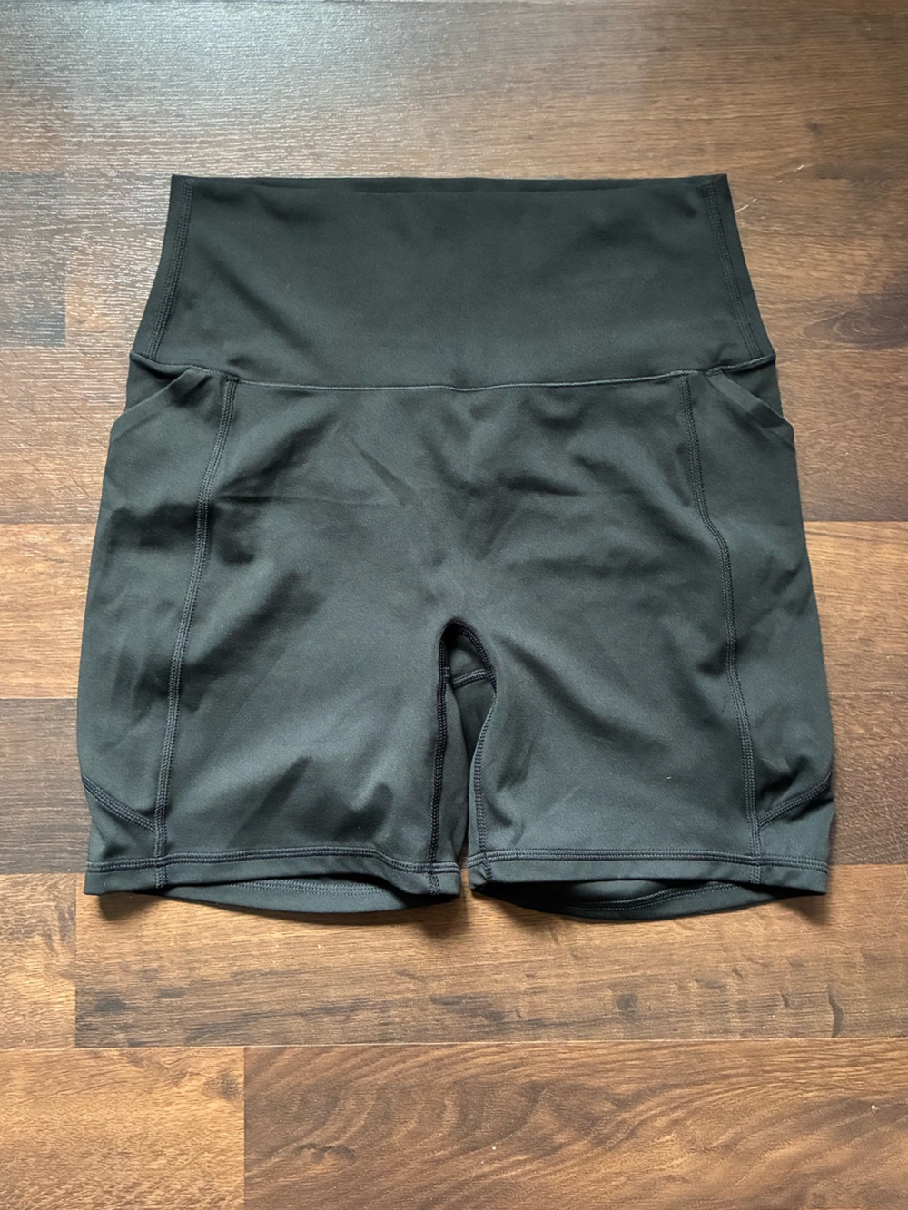High-Waist Black Women's Active Shorts